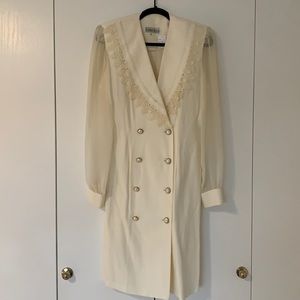 Cream vintage blazer dress